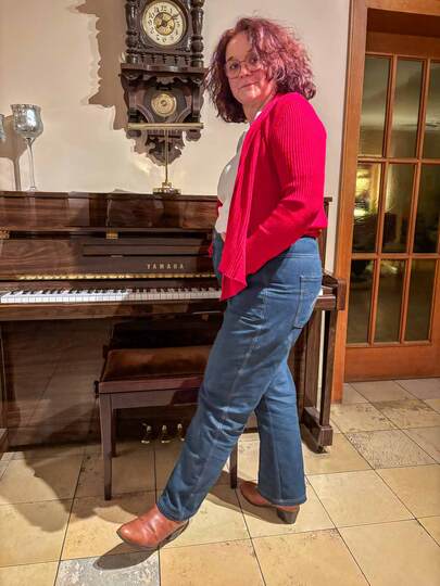 Schnittmuster High Waist Bootcut Jeans "Der blaue Pfad" Damen Gr. 64 - 124