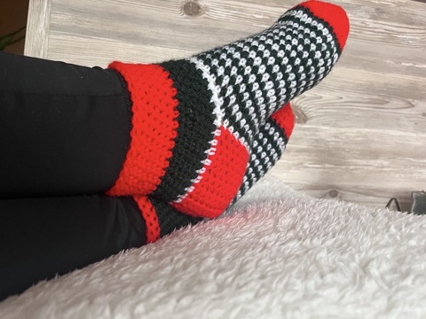 Häkelanleitung Weihnachtssocken Gr.35 bis 41