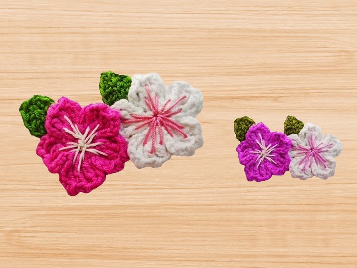 Crochet Flowers Hair Clip Pattern – PDF + Video Tutorial
