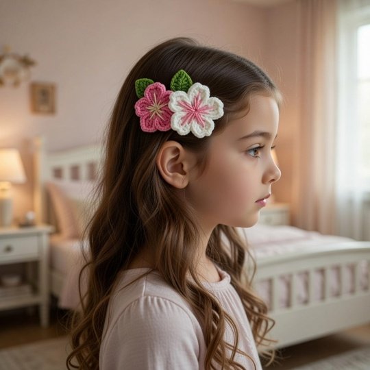 Häkelanleitung Blumen Haarclip – PDF + Video Tutorial