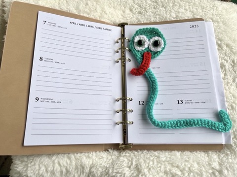 Häkelanleitung Lesezeichen Schlange