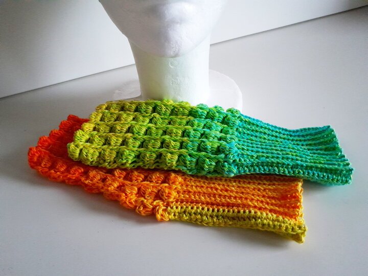 Winterset "Kunterbunt" Schal, Beanie und Handstulpen Häkelanleitung