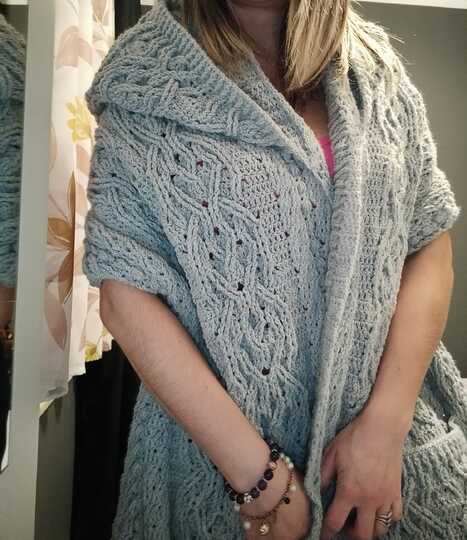 Molly - Hooded Shawl or Sweater