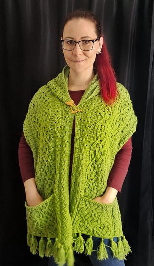 Molly - Hooded Shawl or Sweater