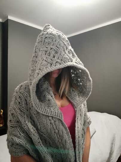 Molly - Hooded Shawl or Sweater