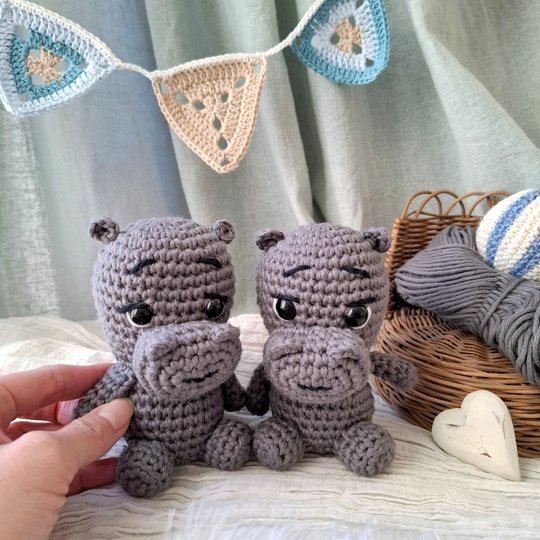 Häkelanleitung Nilpferd Gloria