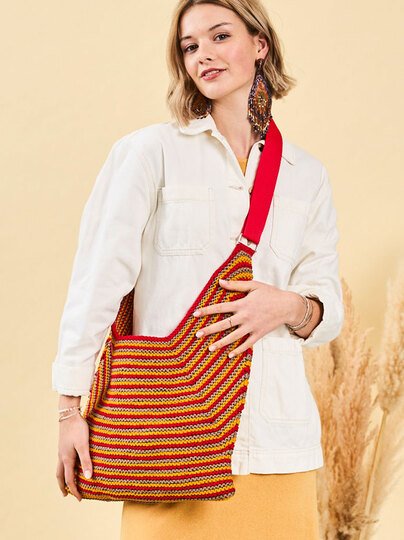 TASCHE DANIELA …IM STREIFENMUSTER GESTRICKT