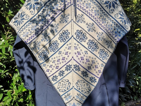 Poncho Inke - Doubleface gestrickt