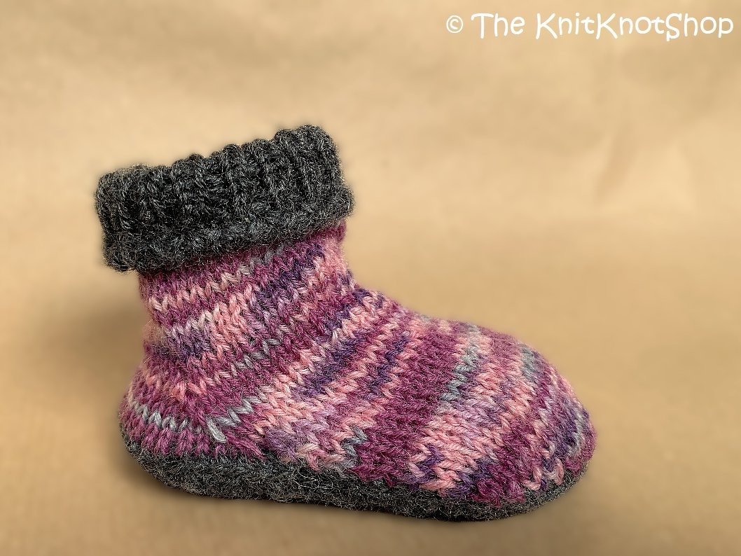 Strickanleitung Kleinkind Hausschuh-Socken "Konfetti" - Bild 3