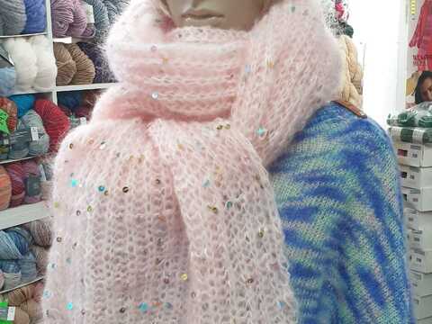 Strick - Anleitung zum "Shiny Cloud Scarf" ultraleicht und superkuschelig