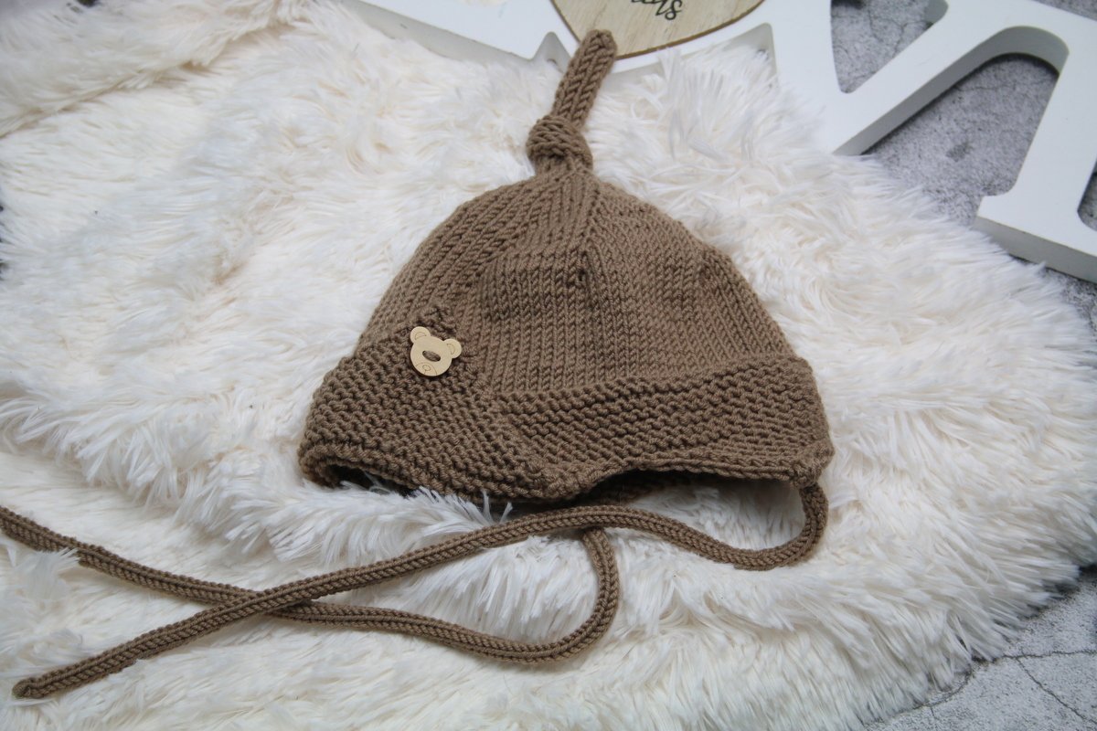 Knitting pattern for baby hat knitted with knots No. 003 - Image 7