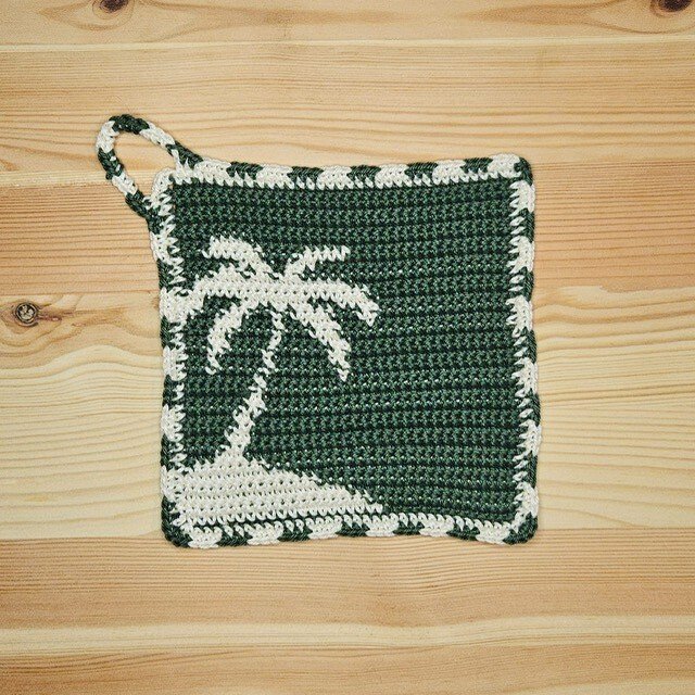 Häkelanleitung Topflappen "Palme" - Bild 4