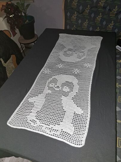 Tischläufer Pinguin häkeln