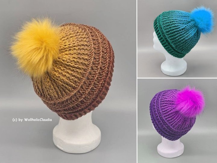 Häkelanleitung Mütze "Abendstern" 2 Varianten