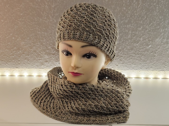 Häkelanleitung Schalkragen Mütze Loop Luvira