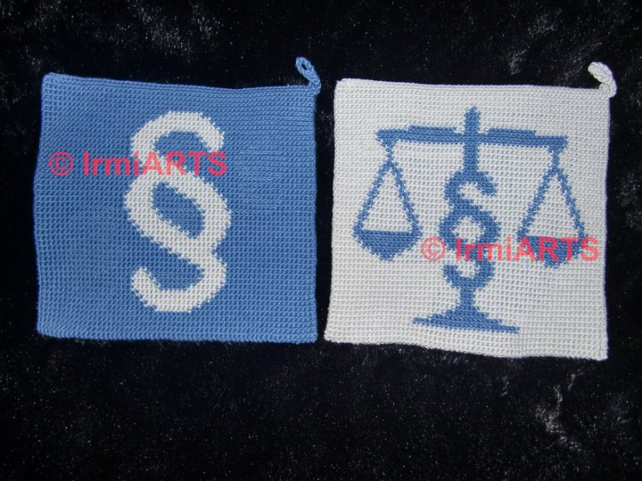 DIY Häkelanleitung Doubleface-Topflappen für Juristen