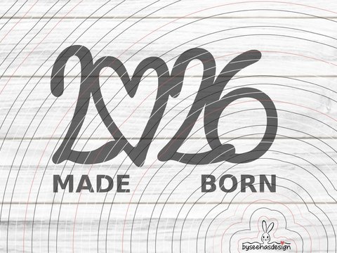 Made Born 2026 Plotterdatei SVG DXF
