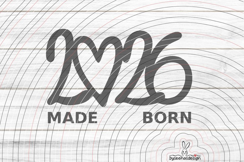 Made Born 2026 Plotterdatei SVG DXF