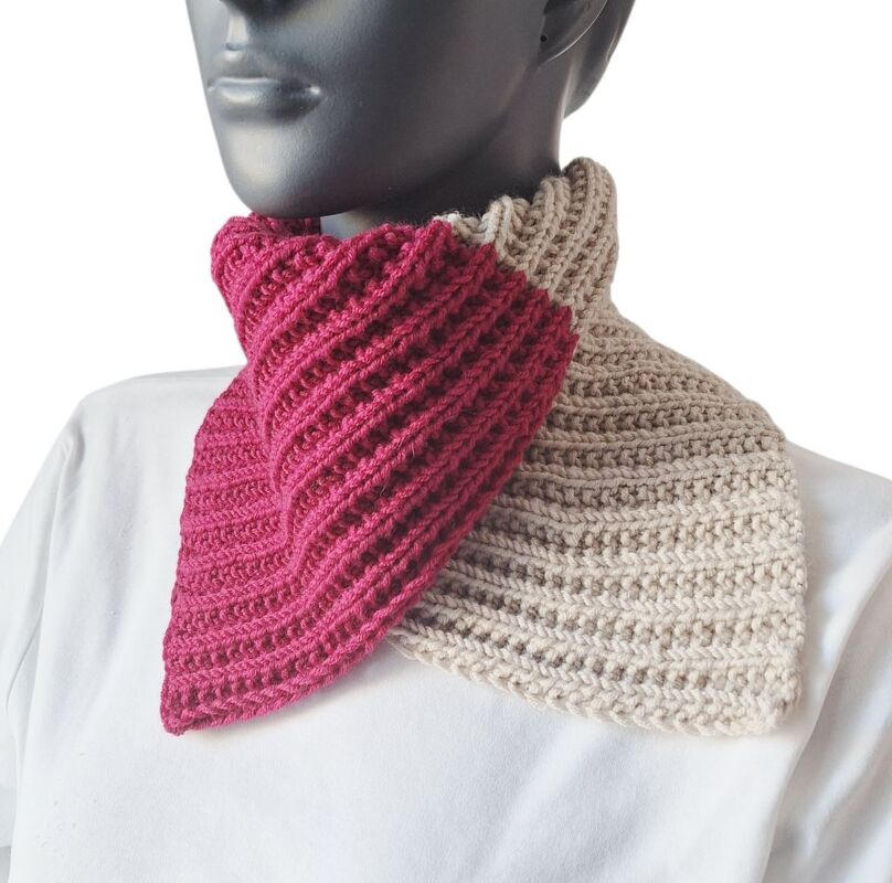 Strickanleitung Schalkragen, Neckwarmer, Kragenschal, Halssocke  #347 - Bild 2