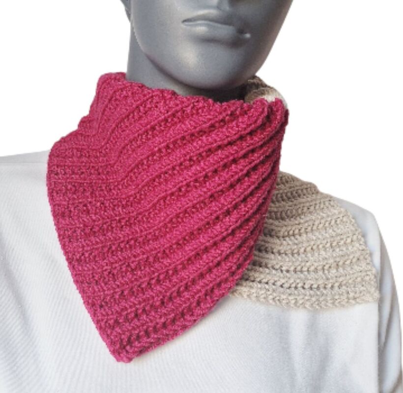 Strickanleitung Schalkragen, Neckwarmer, Kragenschal, Halssocke  #347 - Bild 9