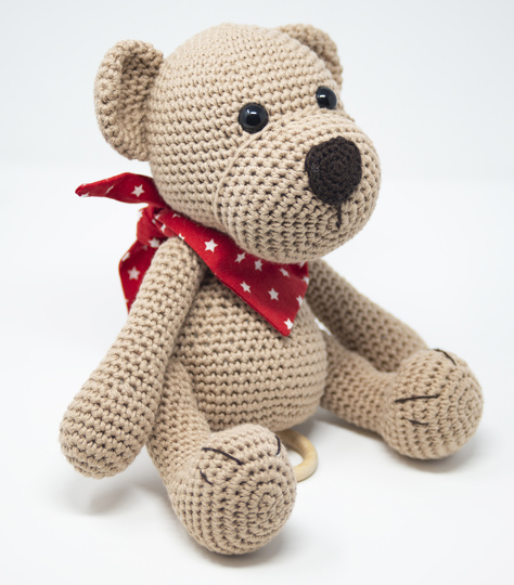 Spieluhr Teddybär mit Halstuch