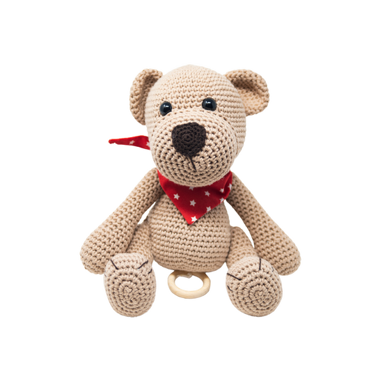 Spieluhr Teddybär mit Halstuch