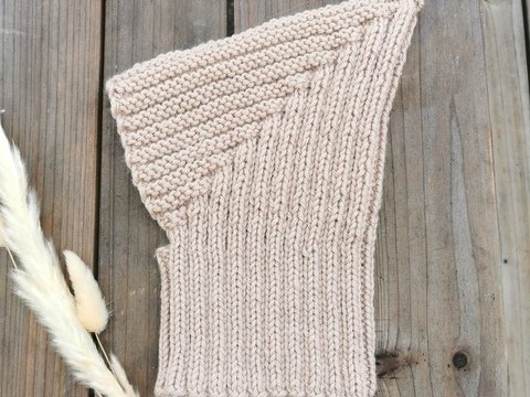 Pixie Schlupfmütze stricken | Pixiemütze mit Schalkragen - Anleitung