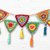 Garland Boho Bunting, Pennant Garland, 3 decor motifs: star, heart, flower