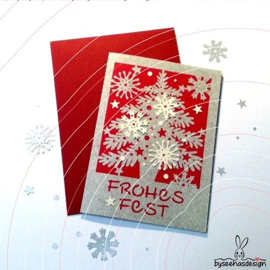 Weihnachtskarte Tannenbaum Plotterdatei SVG DXF