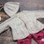 Baby Cardigan in A Form mit Mütze No. 006