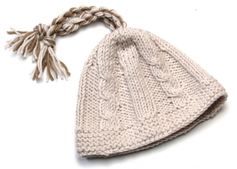 Baby Cardigan in A Form mit Mütze No. 006