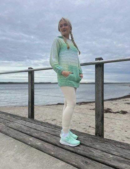 1-Bobbel-Hoodie SPORTY mit Kapuze