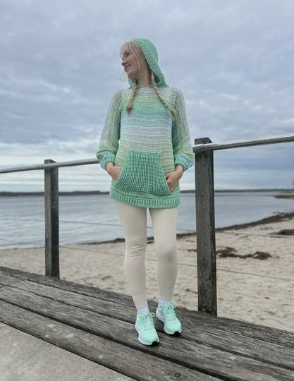 1-Bobbel-Hoodie SPORTY mit Kapuze