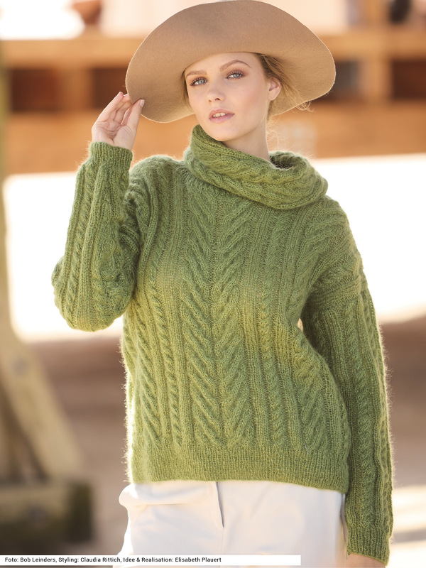 Pulli und Loop mit Zöpfen