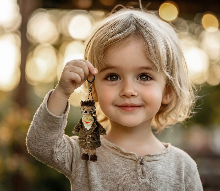 Horse in a Coat. Amigurumi Keychain with Secret Pocket. Crochet pattern. - Image 3