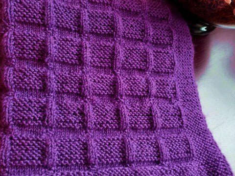 Babydecke gestrickt (rechts/links Muster)