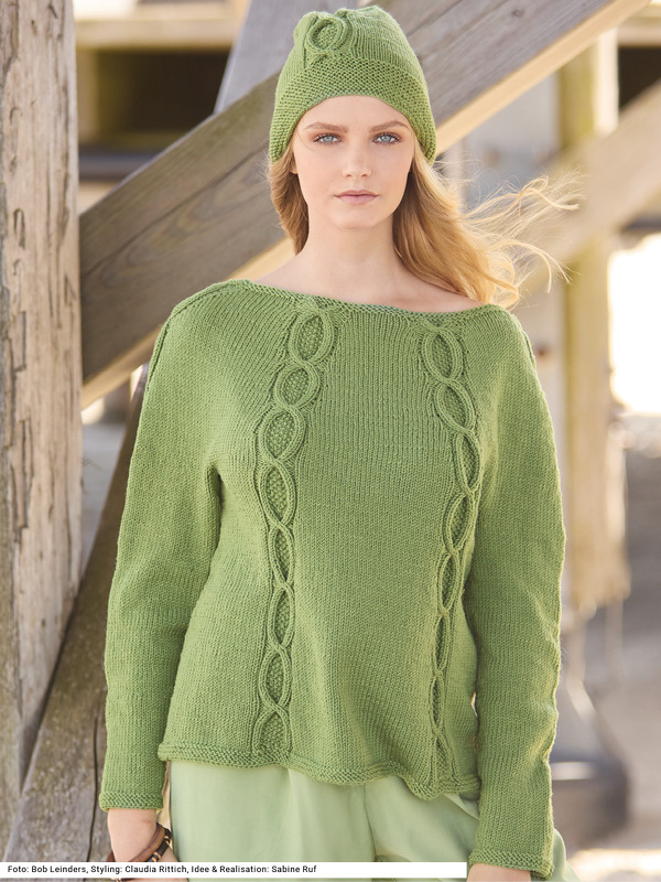 Topdown-Pulli und Mütze