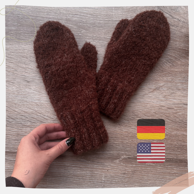 Teddy Mittens - Knitting pattern | two sizes | German & English