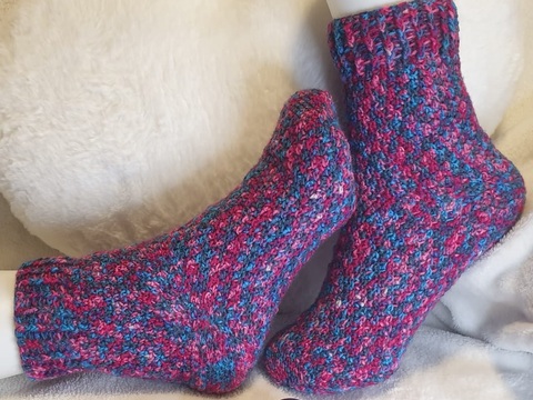 Häkelanleitung für Midtown-Häkelsocke cuff down mit Bumerang-Ferse