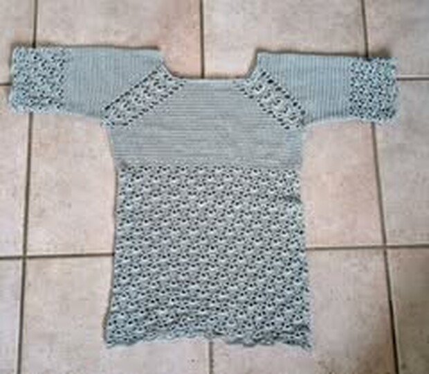 Tunika "Muschelsammlerin" häkeln + Häkelschrift lernen