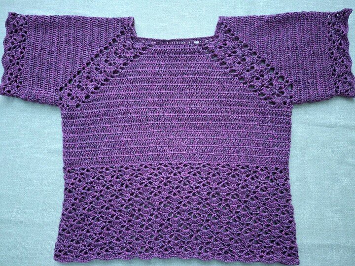 Tunika "Muschelsammlerin" häkeln + Häkelschrift lernen