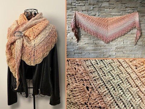 Crochet Pattern Triangular Scarf "Gaia"