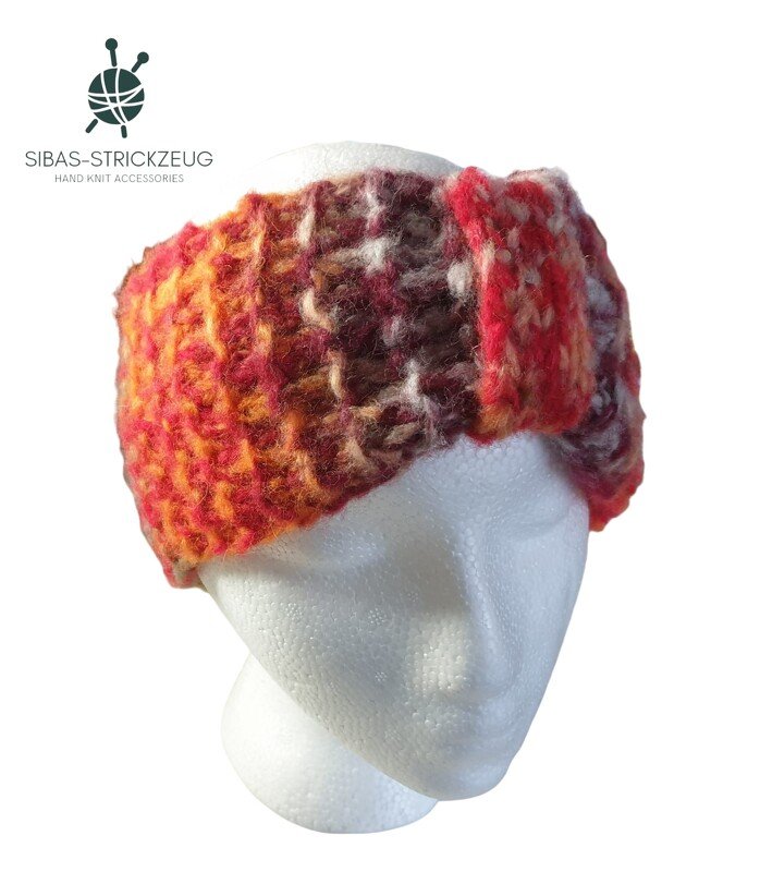 Strickanleitung Stirnband „ColorFlow“ – Twist/Knoten vorne einfaches Muster