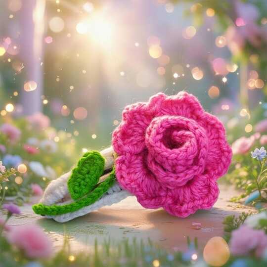 Häkelanleitung 3D Blumen-Haarclip – PDF + Video Tutorial (Englisch)