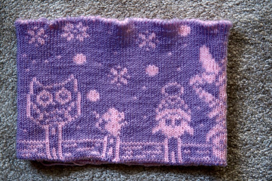 Knitting pattern children's scarf (loop/snood) "Snow Friends" Highland Cow - Image 6