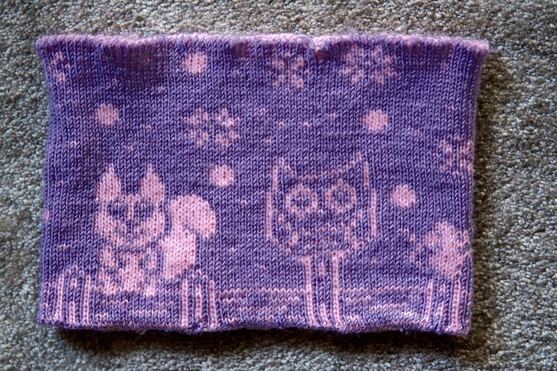 Strickanleitung Kinderschal (Loop) "Schneefreunde" Highland Cow