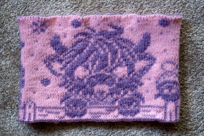 Strickanleitung Kinderschal (Loop) "Schneefreunde" Highland Cow