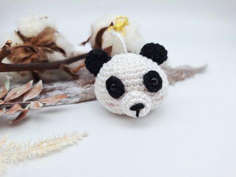Panda-Schlüsselanhänger - Häkelanleitung, deutsch
