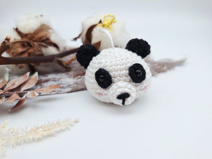 Panda-Schlüsselanhänger - Häkelanleitung, deutsch