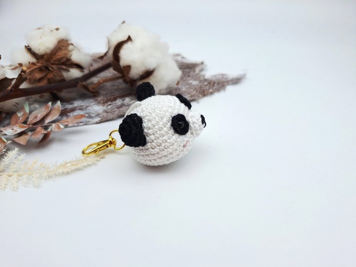 Panda-Schlüsselanhänger - Häkelanleitung, deutsch